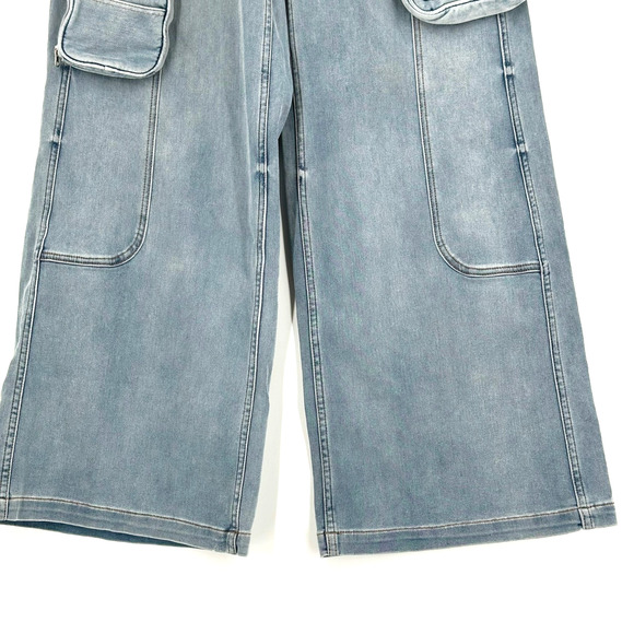 SER.O.YA Stephy Cargo Jeans Pants Size 25 Baggy Wide Leg Slouchy Skater Grunge - Picture 3 of 9